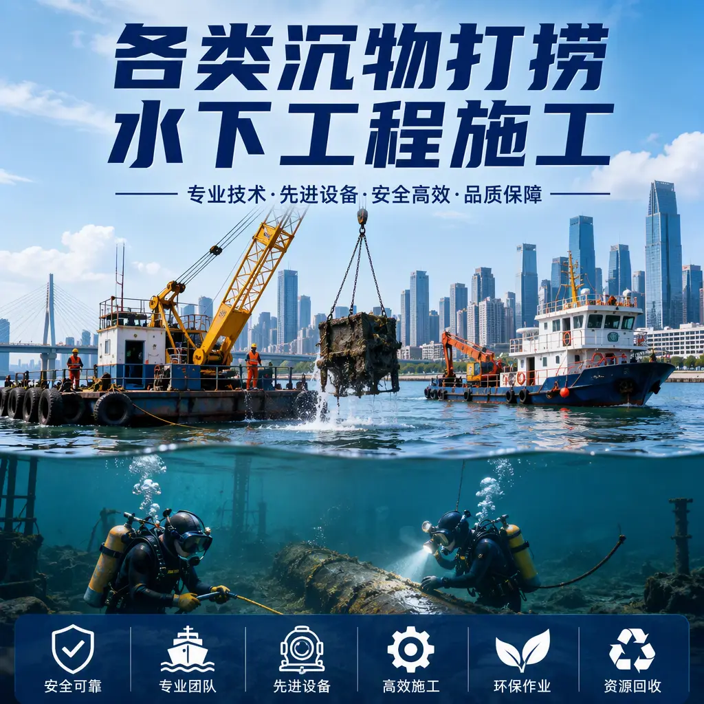 北屯各类沉物打捞，水下工程施工